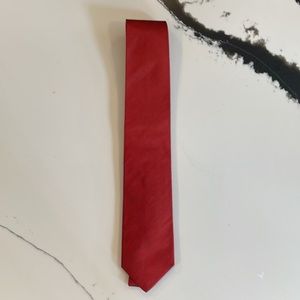 Phineas Cole by Paul Stuart Slim Silk Tie - Burnt Orange - EUC